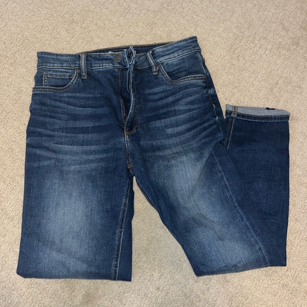KUT From the Kloth High Rise Girlfriend Ankle Straight Jeans